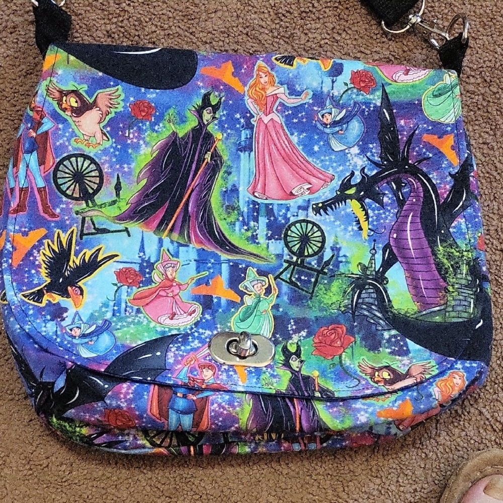 Colorful Disney Villains Crossbody Bag sleeping beauty